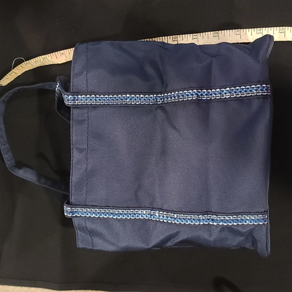 Mini tote- sequins on strap, navy color - Picture 3 of 7